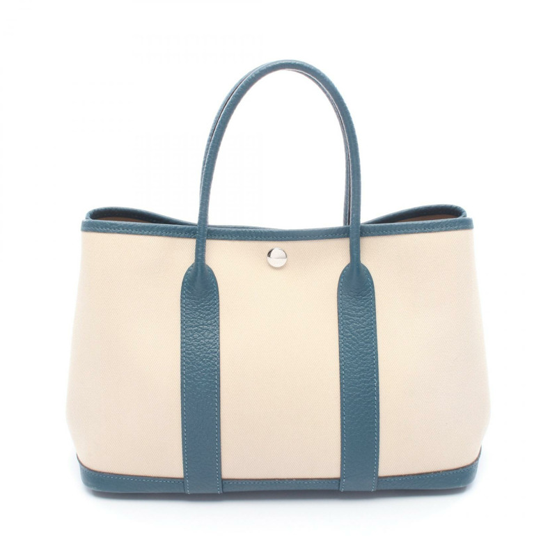 HERMES 花園派對 TPM 手提包 X Toile V 形鄉村自然 Colvert SHW-0