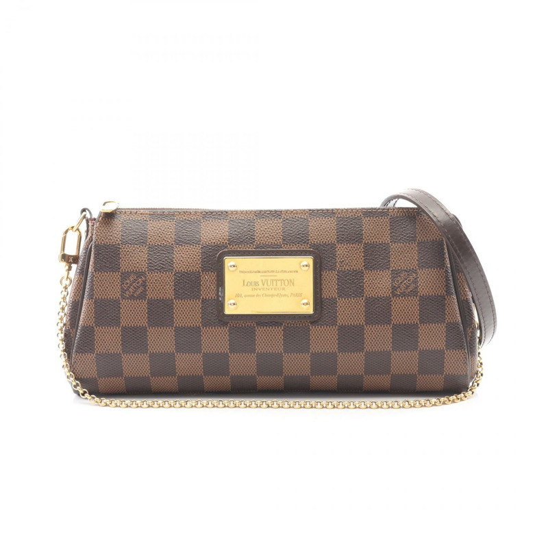 路易威登 Eva 鏈條肩斜背包 N55213 Damier 皮革 Ebene-0