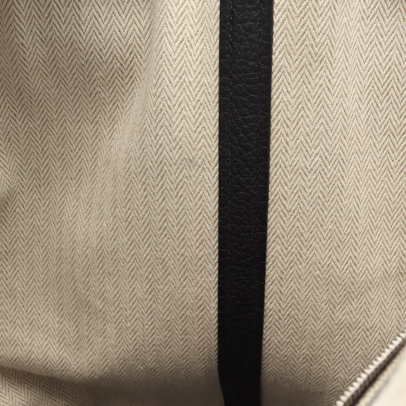 愛馬仕 Garden Party PM 手提包 D Negonda 黑色皮革二手女士 SHW-9