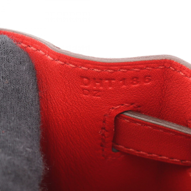 愛馬仕 Kelly 28 單肩手提包 D Toile H 帆布 Swift 米白色 rouge coeur SHW-4