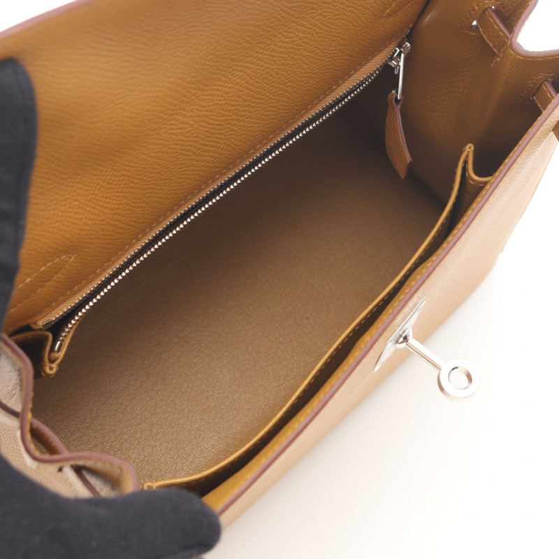 愛馬仕 Birkin 25 手袋 B Epsom 皮革棕色芝麻色 SHW 二手女士-2