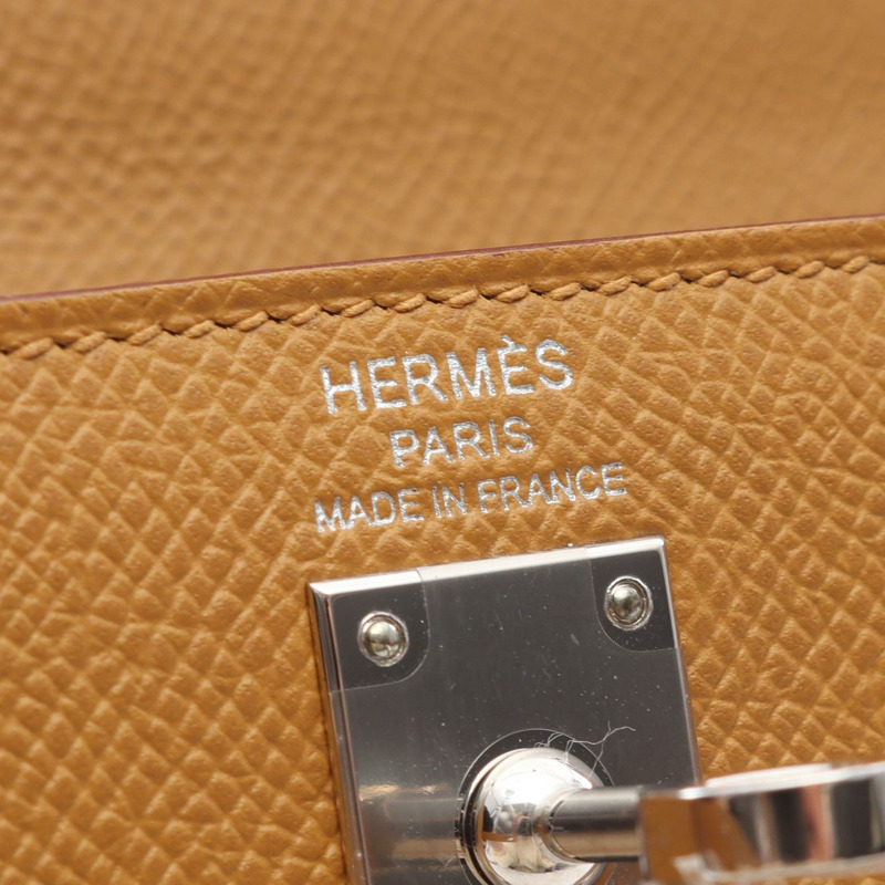 愛馬仕 Birkin 25 手袋 B Epsom 皮革棕色芝麻色 SHW 二手女士-3