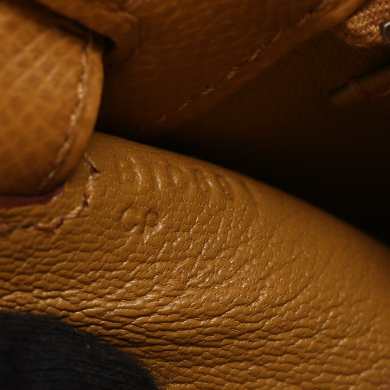 愛馬仕 Birkin 25 手袋 B Epsom 皮革棕色芝麻色 SHW 二手女士-4