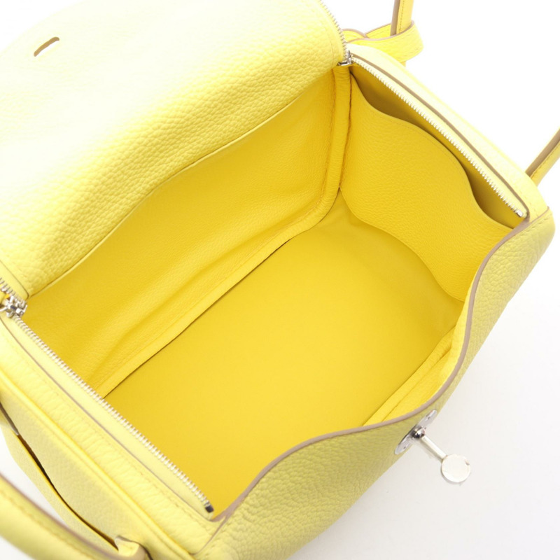愛馬仕 Lindy 26 單肩包 B Taurillon Clemence Limoncello 二手女士 SHW-2