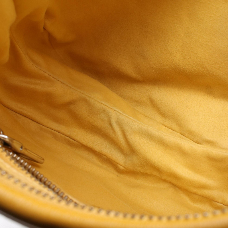 Miu Miu Hobo 單肩手提包,黃色皮革,二手女款-4