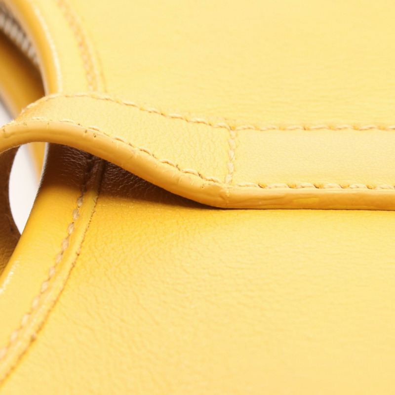 Miu Miu Hobo 單肩手提包,黃色皮革,二手女款-8