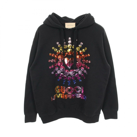 GUCCI LOVE PARADE 連帽衫 615061 純棉 黑色 多色 二手 男款 M 碼