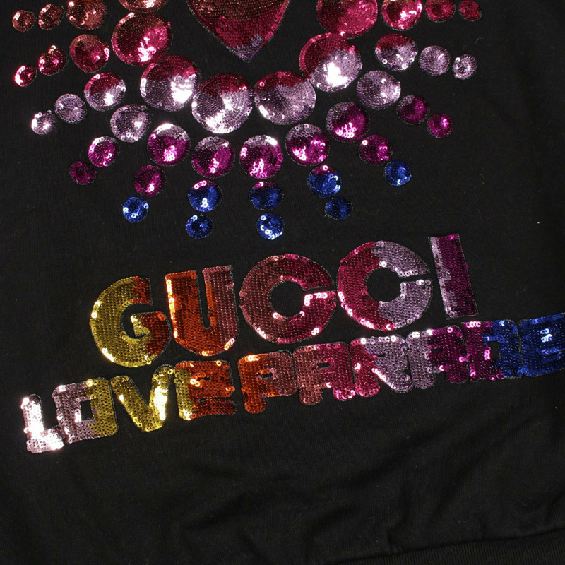 GUCCI LOVE PARADE 連帽衫 615061 純棉 黑色 多色 二手 男款 M 碼-4