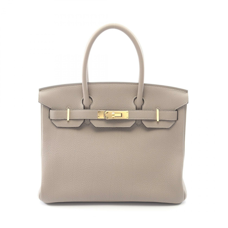 HERMES Birkin 30 手提包 C Togo 皮革 灰瀝青 二手 女士 GHW-0