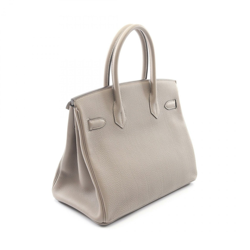 HERMES Birkin 30 手提包 C Togo 皮革 灰瀝青 二手 女士 GHW-1