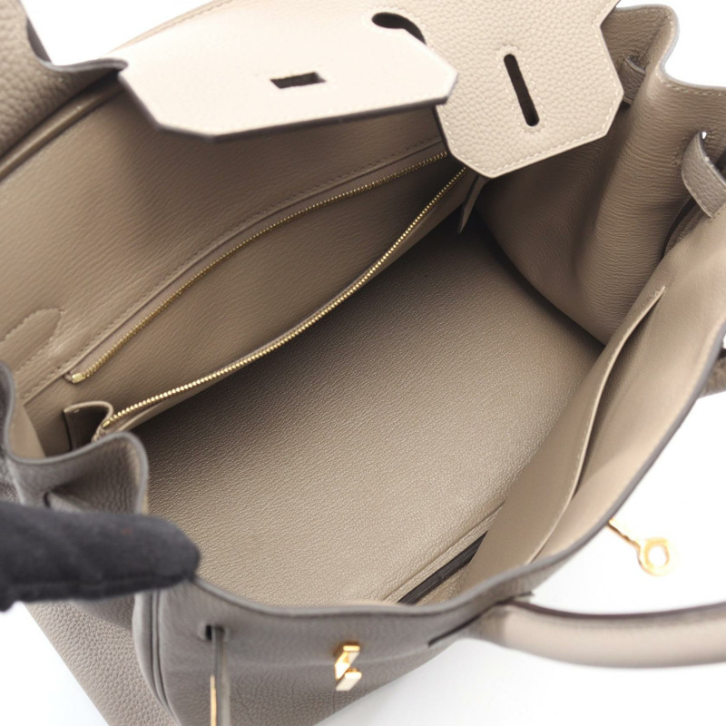 HERMES Birkin 30 手提包 C Togo 皮革 灰瀝青 二手 女士 GHW-2