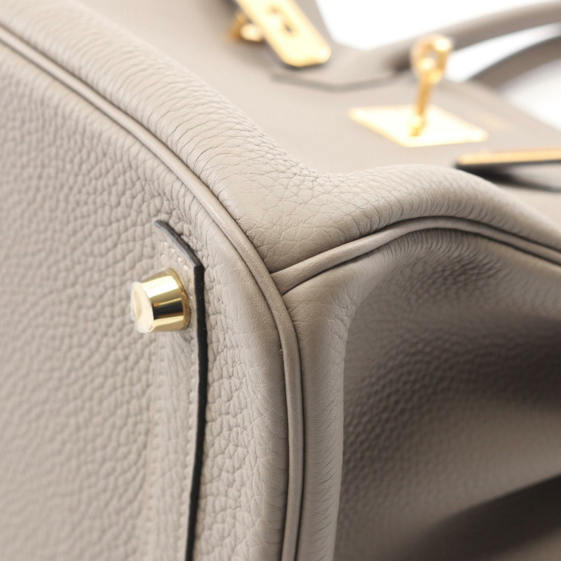 HERMES Birkin 30 手提包 C Togo 皮革 灰瀝青 二手 女士 GHW-8