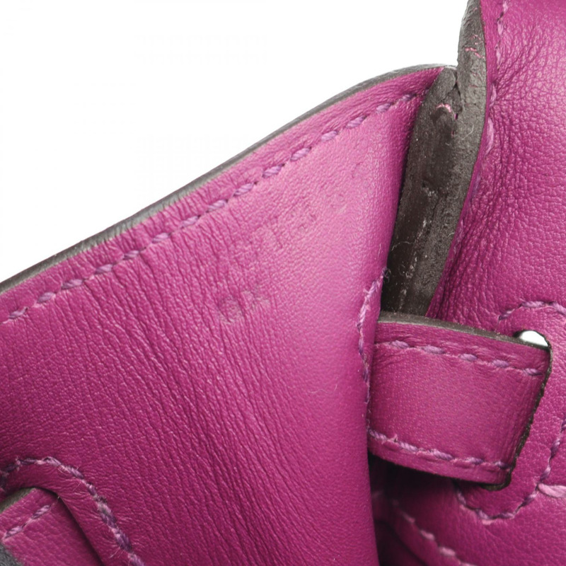 愛馬仕 Birkin 25 手袋 Z Swift 皮革 Anemone 紫色 二手 女士 SHW-4