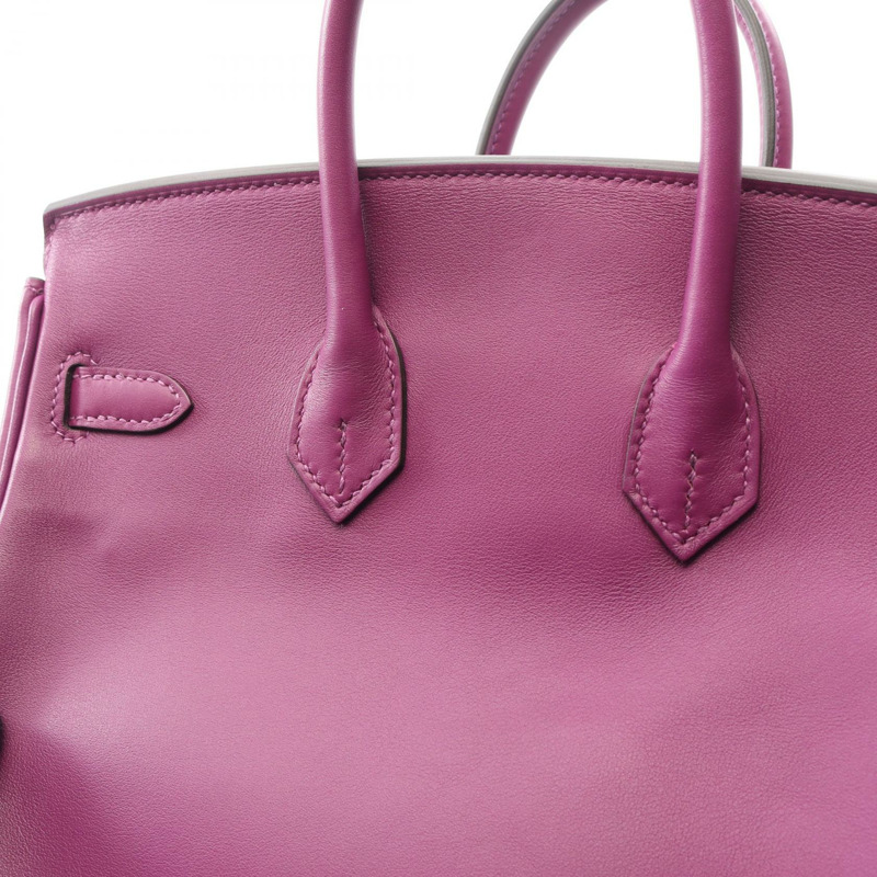 愛馬仕 Birkin 25 手袋 Z Swift 皮革 Anemone 紫色 二手 女士 SHW-8