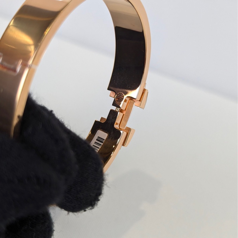 莉亞精品♡ Hermes H白琺瑯手環 二手-7