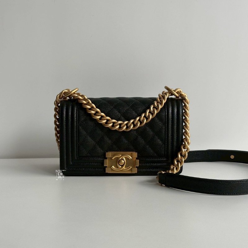 閒置新🖤 全配有購證🙌🏻 Chanel 香奈兒 Boy 20 黑金-0