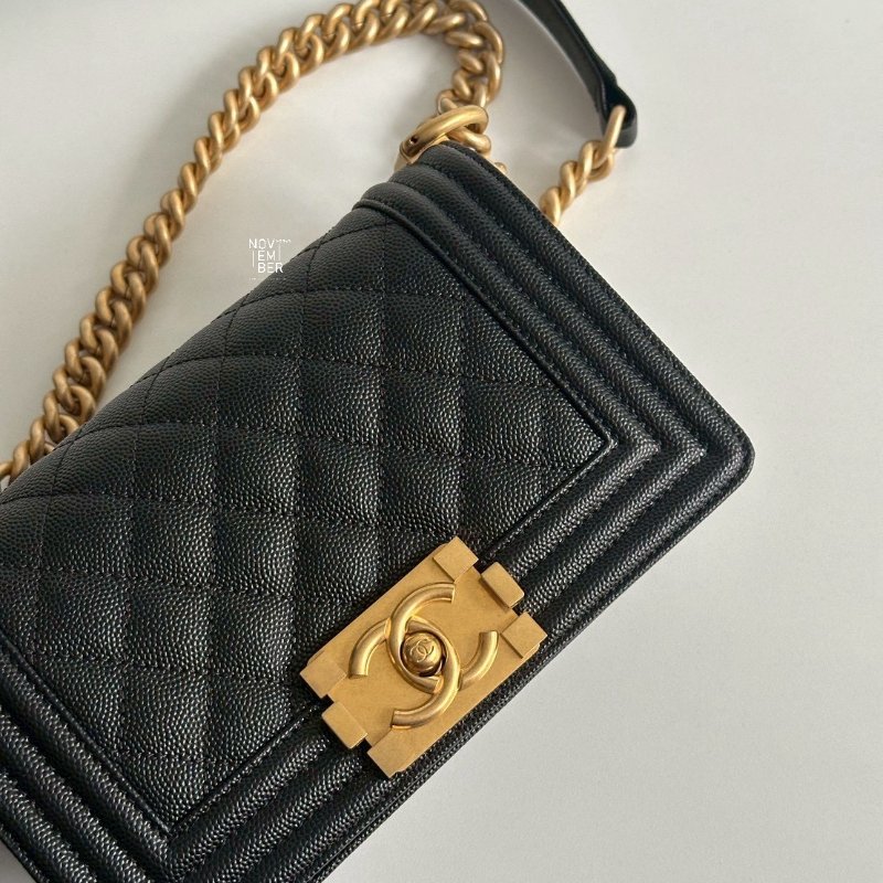 閒置新🖤 全配有購證🙌🏻 Chanel 香奈兒 Boy 20 黑金-3