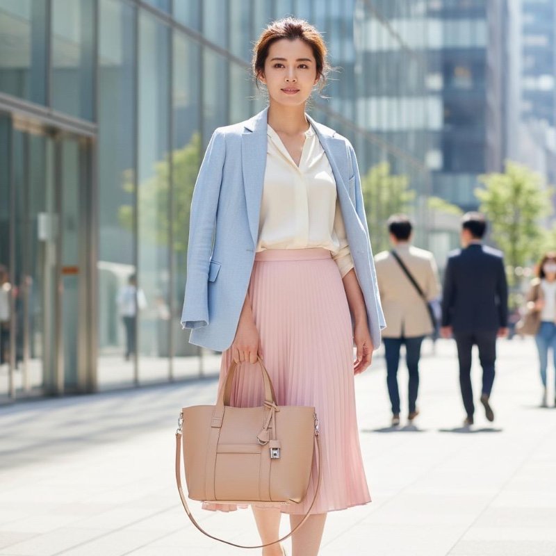 🌺2026春夏新品好價🌺Hogan Script 小款小牛皮購物托特包 裸色-3