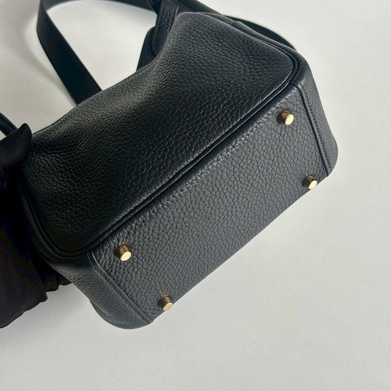 99新🆕 Hermès 愛馬仕 Mini Lindy 黑色金釦一代-9