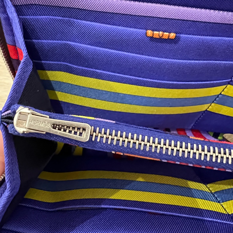 Hermès 愛馬仕 Azap Silk'In 絲巾長夾|經典大象灰 Étoupe|全新未使用|2017 A刻|Della Cavalleria 內裡-4