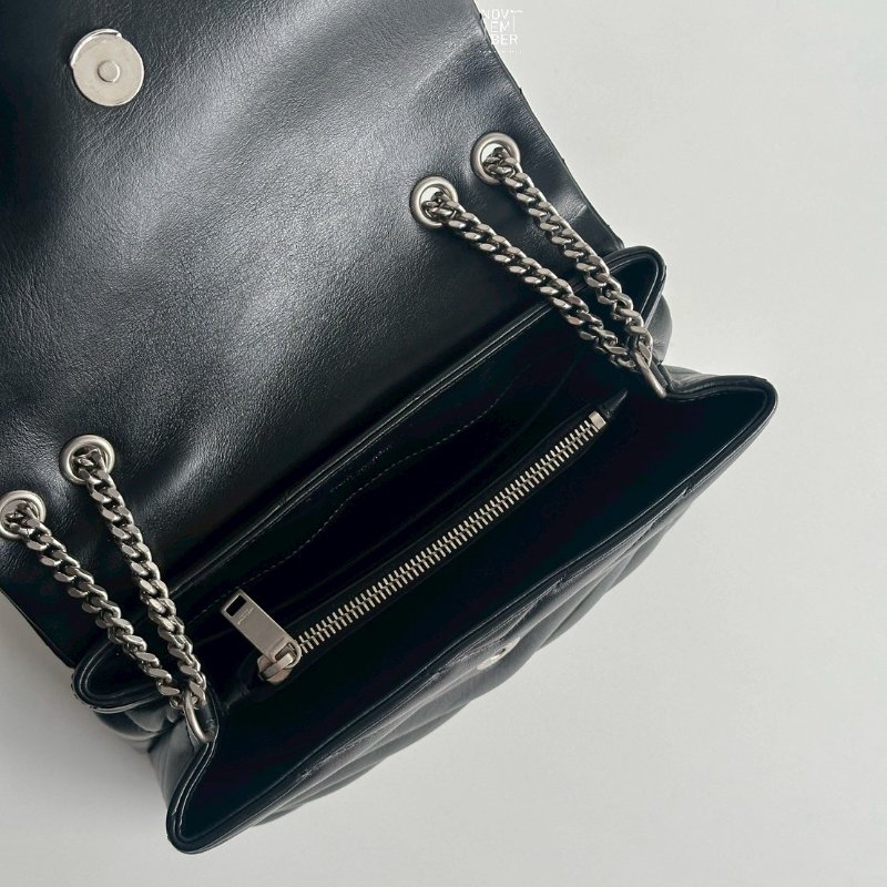 99新🆕 Saint Laurent YSL 聖羅蘭 LouLou 黑銀中號-4