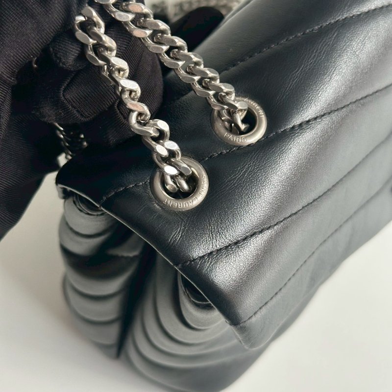 99新🆕 Saint Laurent YSL 聖羅蘭 LouLou 黑銀中號-7