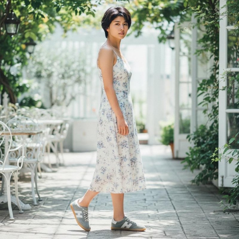 Hogan 女款Cool 絨面革網眼拼接運動鞋 灰色白色/底高2.5公分 IT36/36.5/37/37.5/38/38.5/39-1