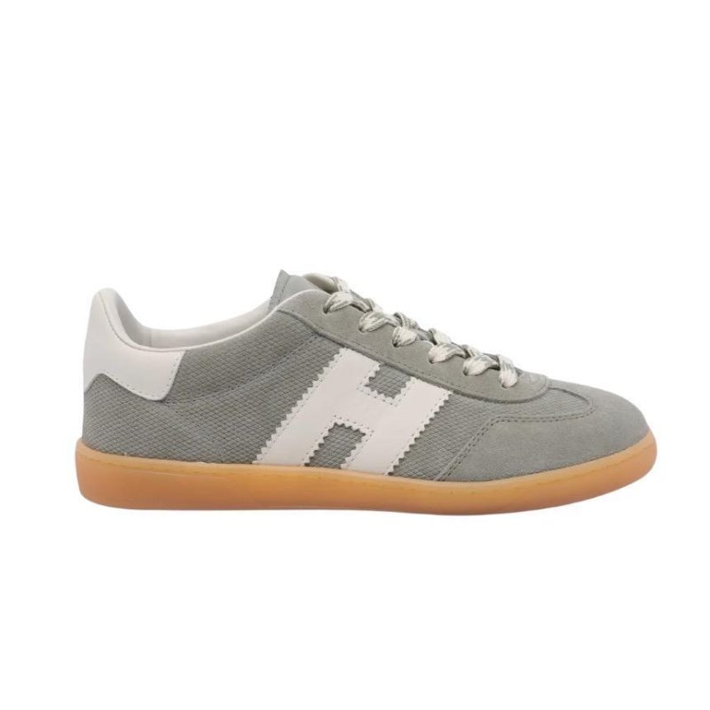 Hogan 女款Cool 絨面革網眼拼接運動鞋 灰色白色/底高2.5公分 IT36/36.5/37/37.5/38/38.5/39-5