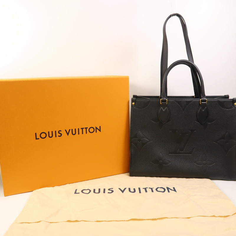 LOUIS VUITTON Monogram Empreinte On The Go MM金扣手挽肩背兩用袋-7