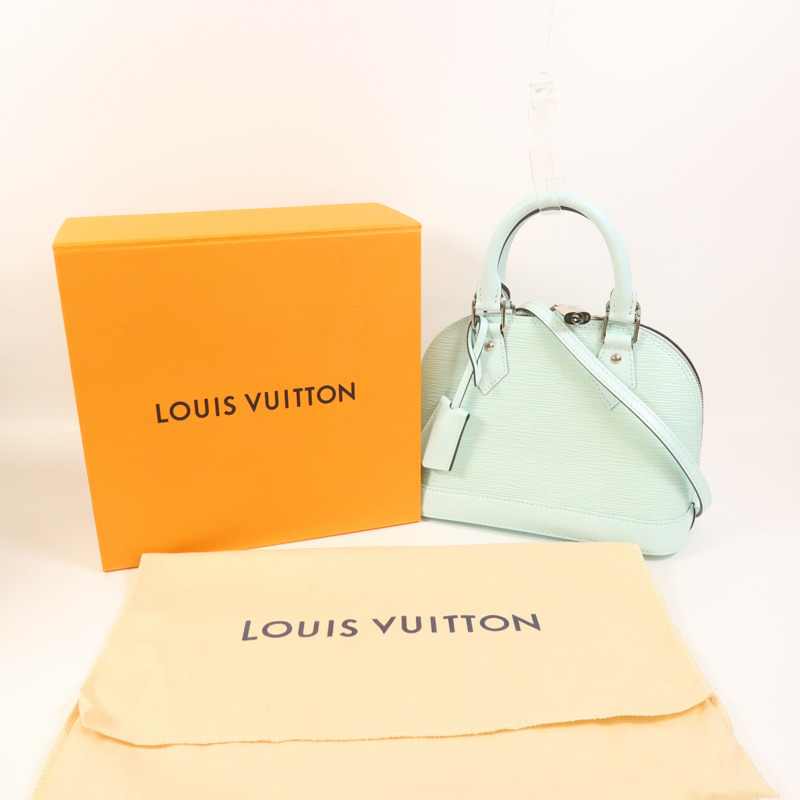 LOUIS VUITTON Epi Alma BB銀扣手挽肩背兩用袋-8