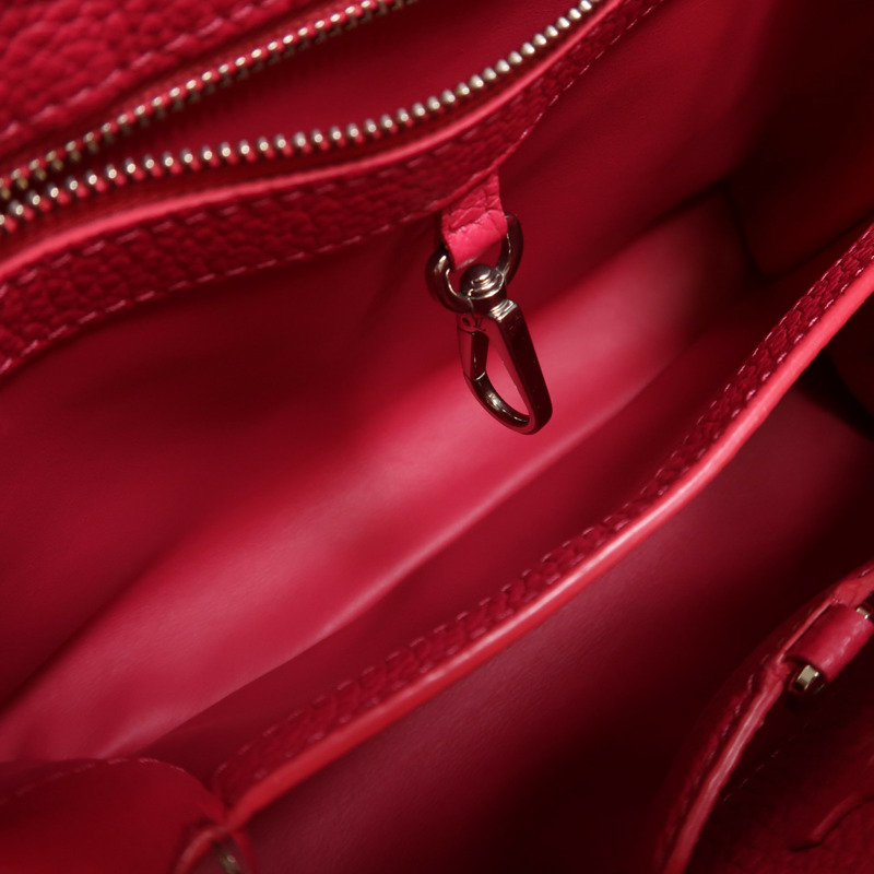 LOUIS VUITTON Taurillon Capucines BB銀扣手挽肩背兩用袋-4