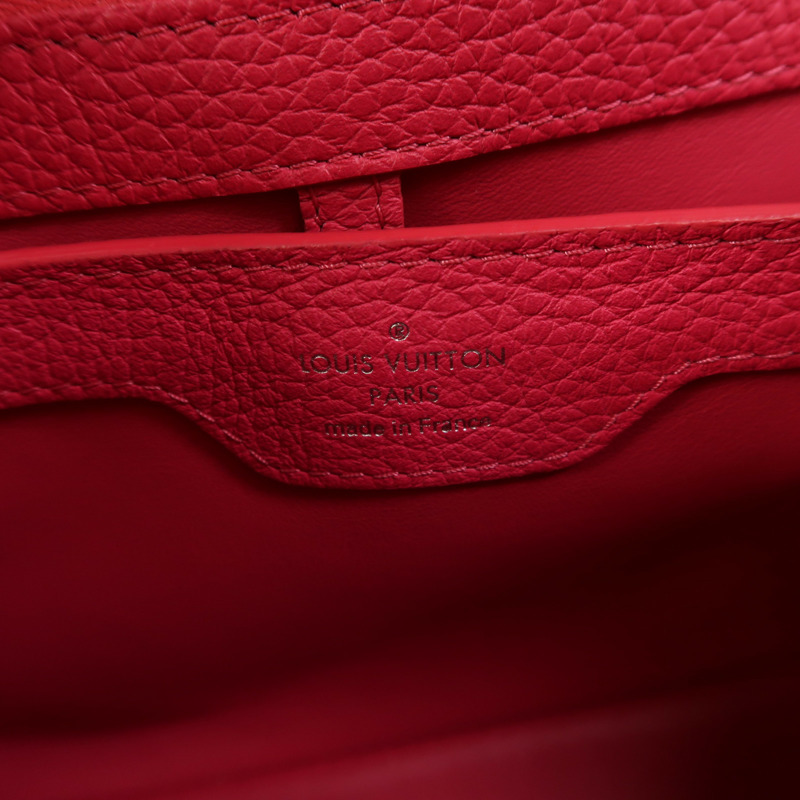 LOUIS VUITTON Taurillon Capucines BB銀扣手挽肩背兩用袋-6