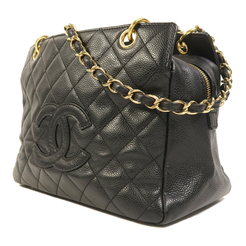 CHANEL 牛皮皮革Petite Timeless Tote金扣鏈帶肩背袋-2