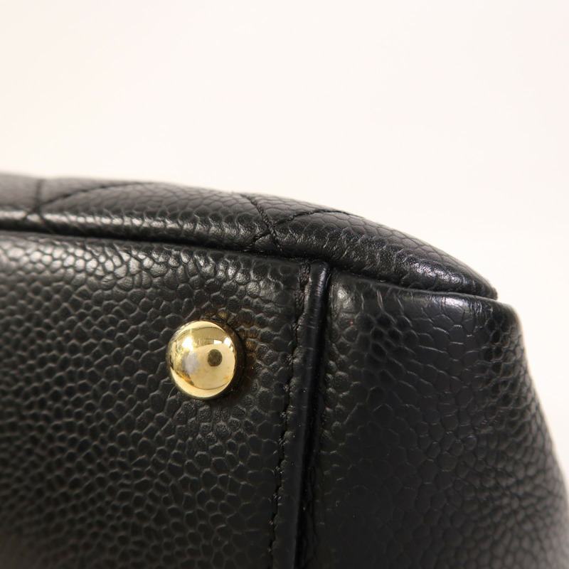 CHANEL 牛皮皮革Petite Timeless Tote金扣鏈帶肩背袋-12