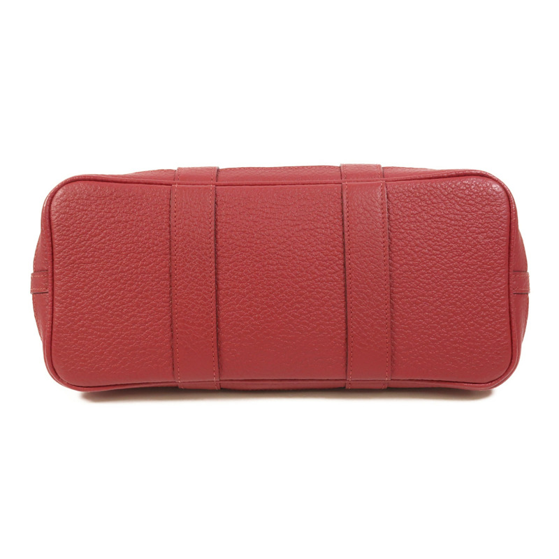 HERMES 帆布Garden Party TPM銀扣手挽袋Rouge Casaque-3