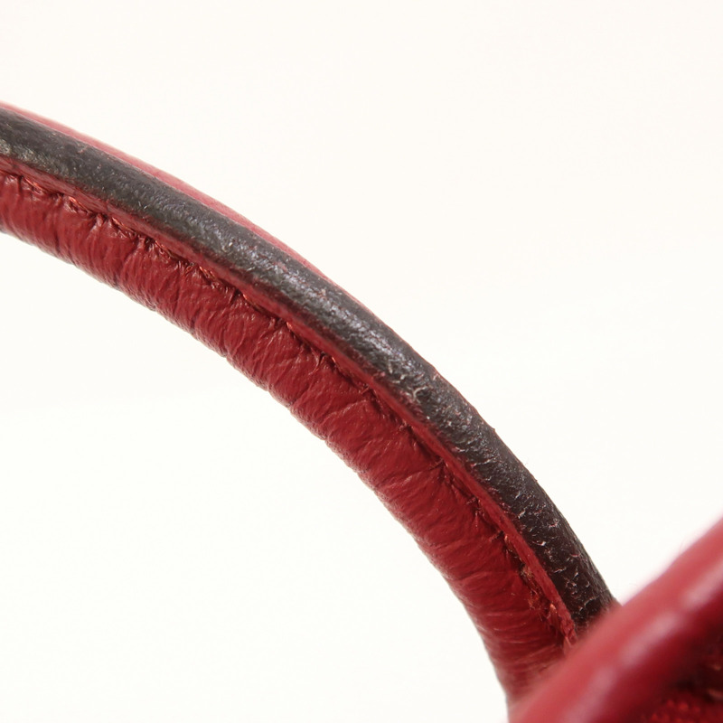 HERMES 帆布Garden Party TPM銀扣手挽袋Rouge Casaque-14