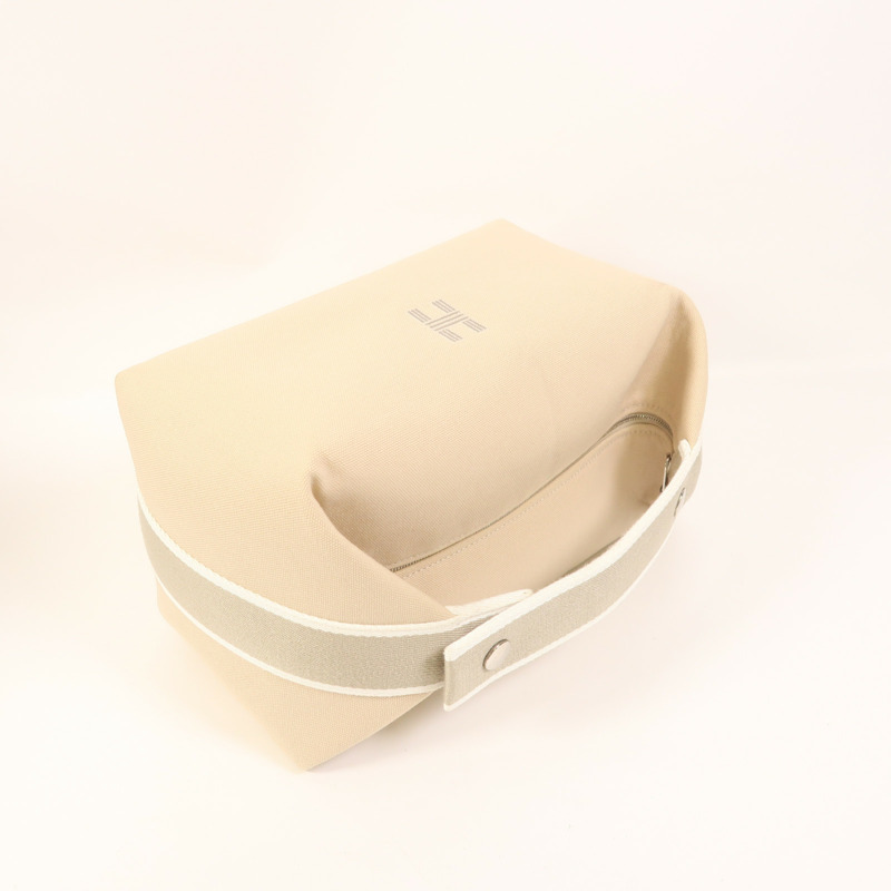 HERMES 帆布Bride A Brac GM銀扣手挽袋-7