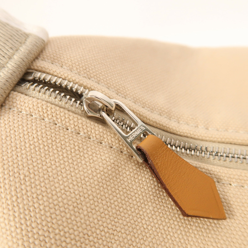 HERMES 帆布Bride A Brac GM銀扣手挽袋-15