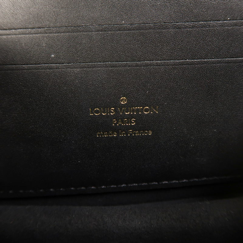 LOUIS VUITTON Monogram Reverse Dauphine Chain Wallet金扣鏈帶肩背袋-5