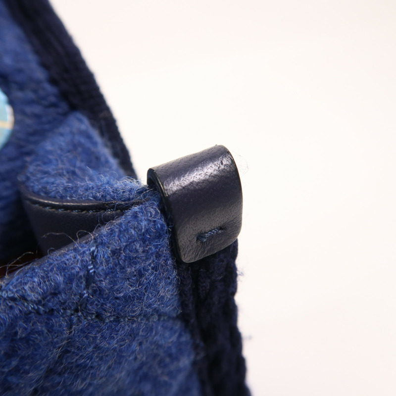 CHANEL 羊毛Chain Shoulder銀扣鏈帶肩背袋-18