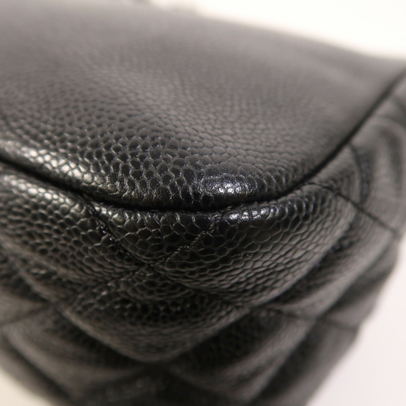 CHANEL 牛皮皮革Chain Shoulder銀扣鏈帶肩背袋-10