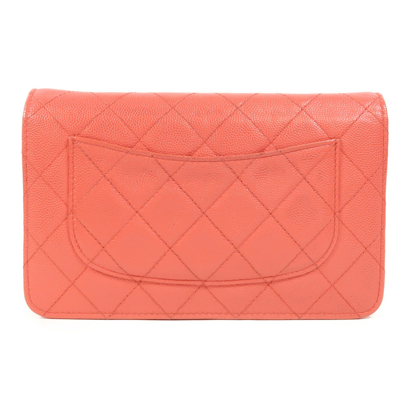 CHANEL 牛皮皮革WOC Wallet On Chain銀扣鏈帶肩背袋-1