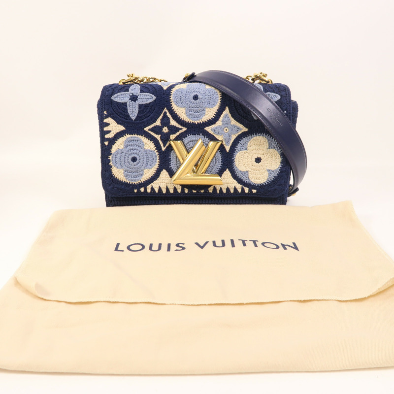 LOUIS VUITTON Crochet Twist MM金扣鏈帶肩背袋-7