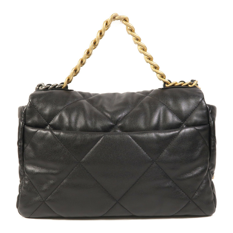 CHANEL 羊皮皮革C19手挽肩背兩用袋-1