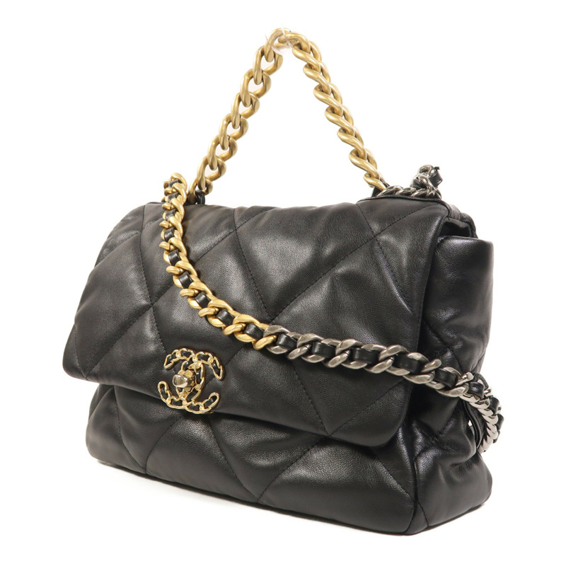 CHANEL 羊皮皮革C19手挽肩背兩用袋-2