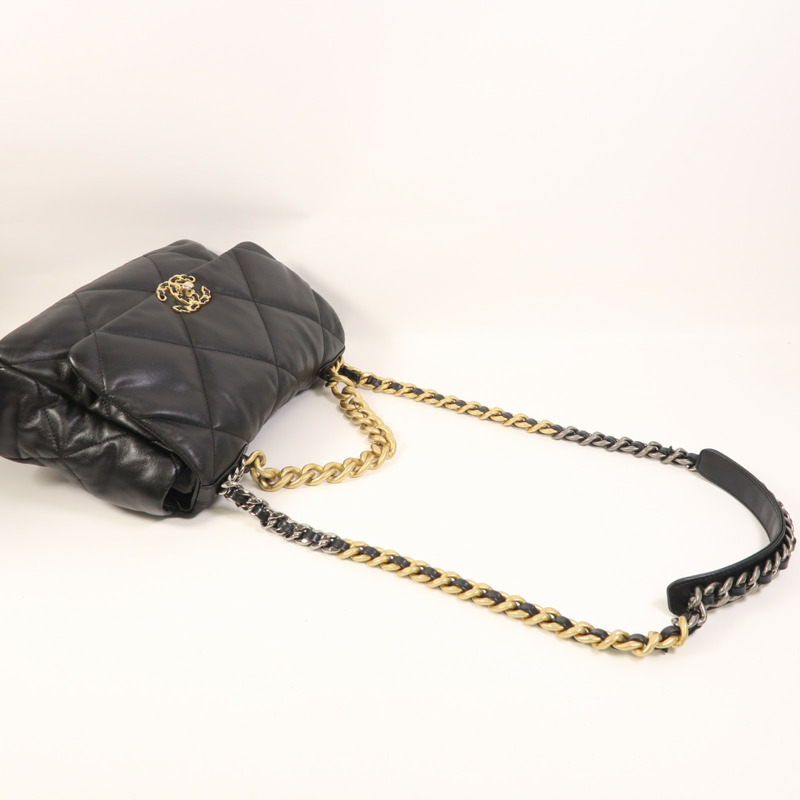 CHANEL 羊皮皮革C19手挽肩背兩用袋-8