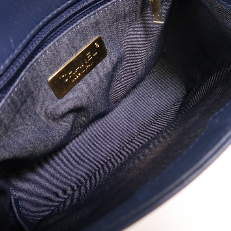 CHANEL 羊皮皮革CC Mania Flap Bag金扣鏈帶肩背袋-4