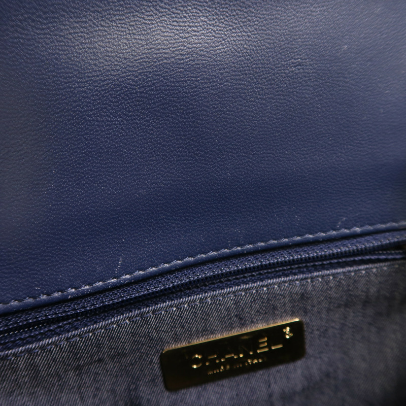 CHANEL 羊皮皮革CC Mania Flap Bag金扣鏈帶肩背袋-19