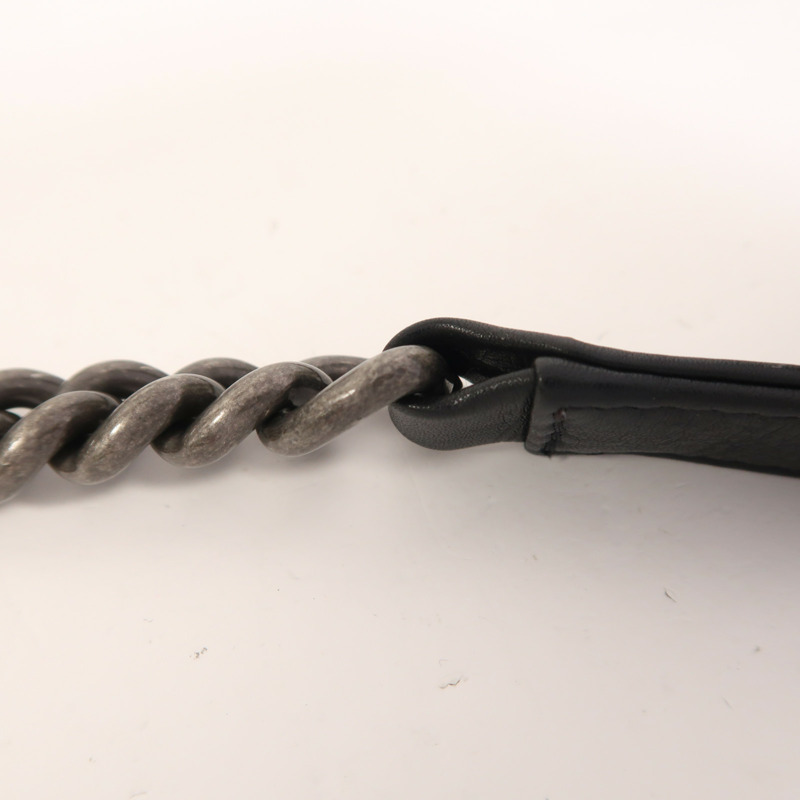 CHANEL 牛皮皮革Boy 28銀扣鏈帶肩背袋-15