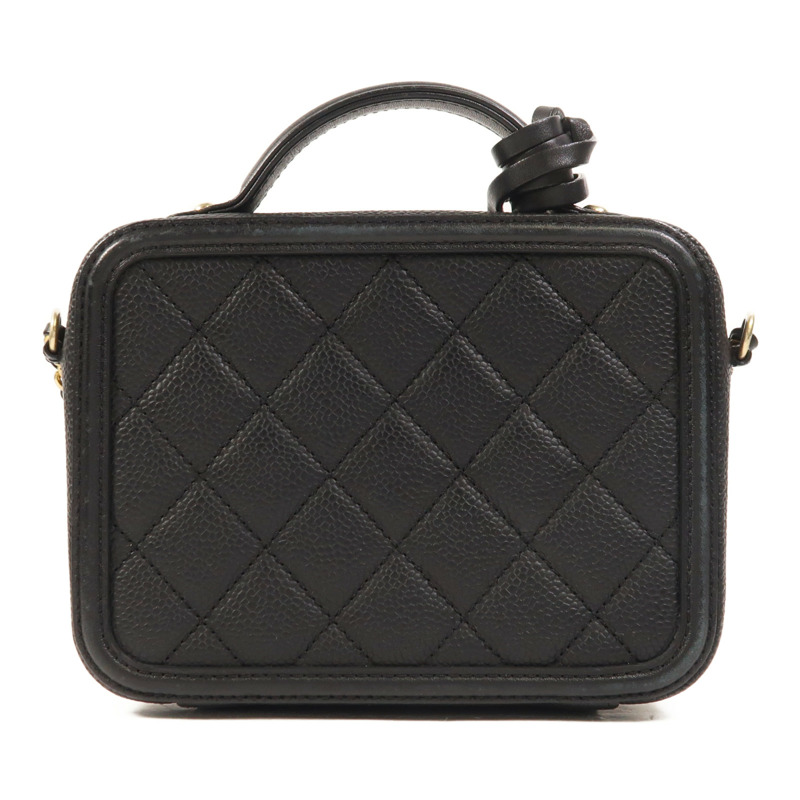 CHANEL 牛皮皮革Vanity Case金扣手挽肩背兩用袋-1